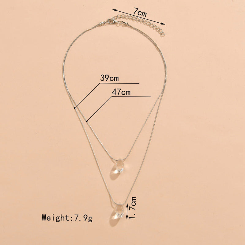 Glass Water Drop Necklace