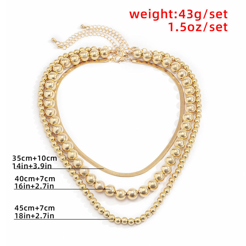 Layered Beaded Neck Jewelry for Women Multi 3 Layers