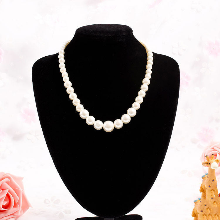 Simple Imitation Pearl Choker Necklace for Women