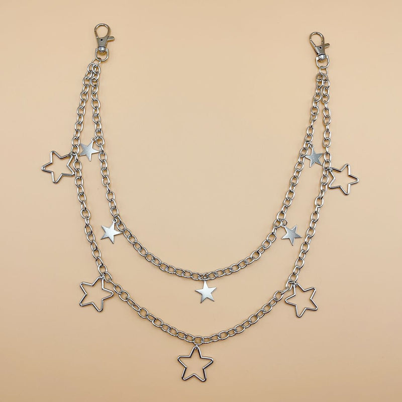 Stars Keychain Punk Trouser Wallet Chain Hip Hop Jeans Chains