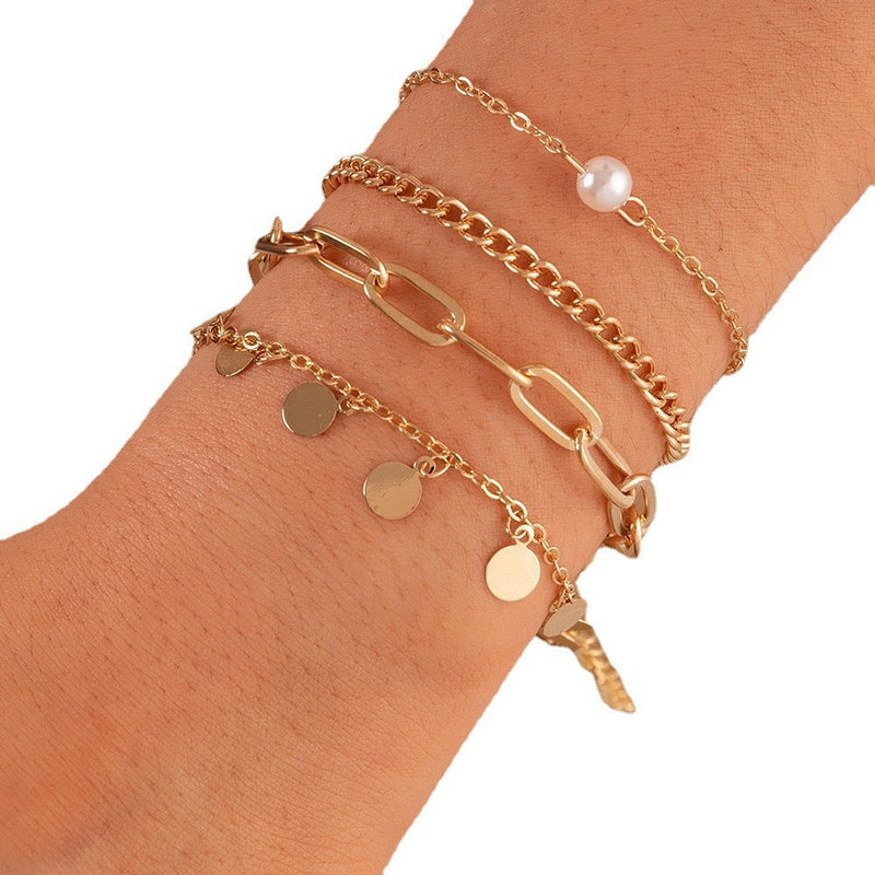 Disc Beaded Layer Bracelet