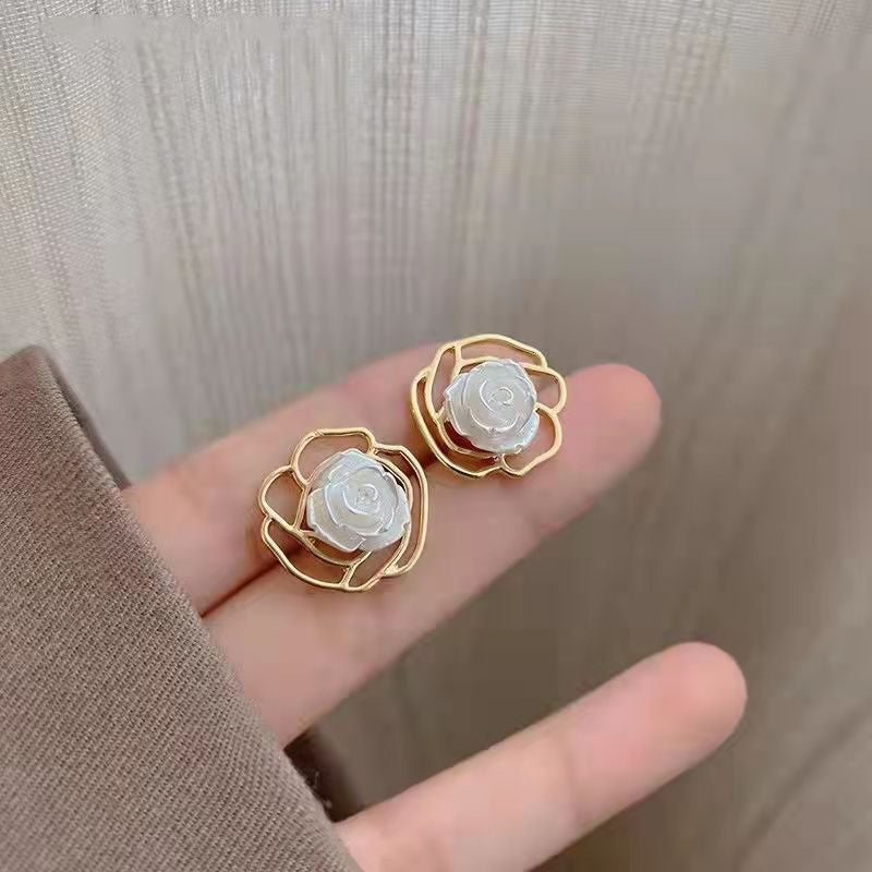 Retro Rose Flower Earrings for Women