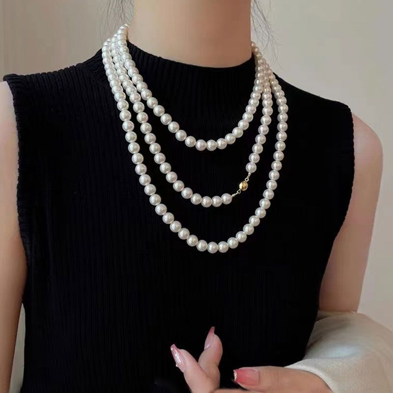 Fashion Long Pearl Necklace Sweater Chain