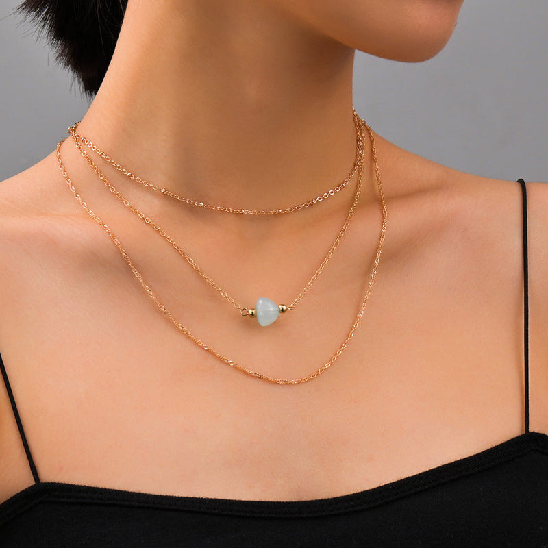 Nature Stone Choker Chain Necklaces