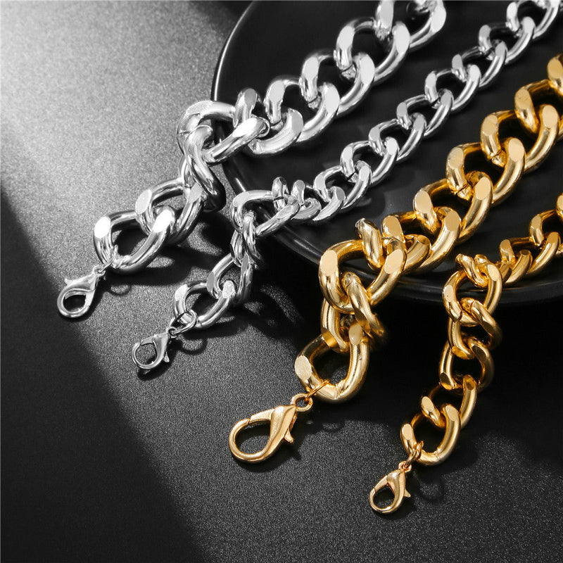 Exaggerated Metal Aluminum Thick Necklace for Women