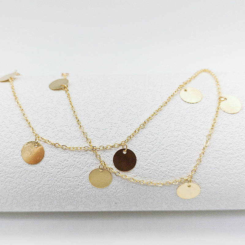 Round Disc Choker Necklace