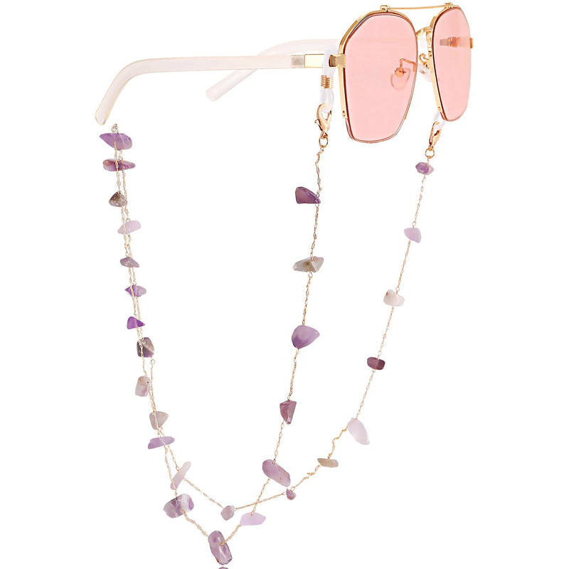 Women Sunglasses Holder Natural Stone Turquoise Sunglass Chain