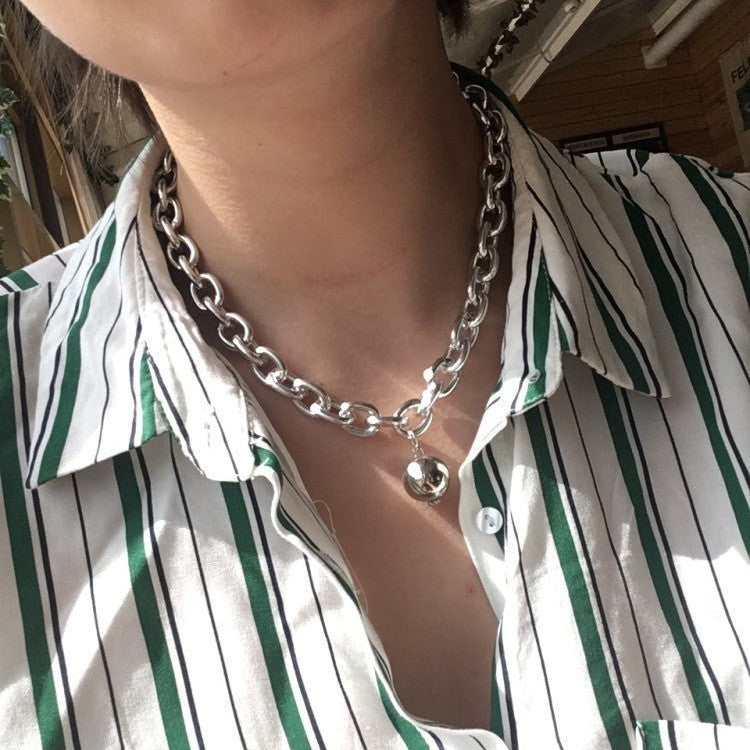 Round Ball Choker Necklace Women Statement Party Jewelry