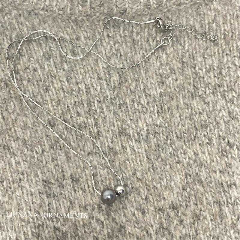 Geometric Chain Bead Necklace for Women