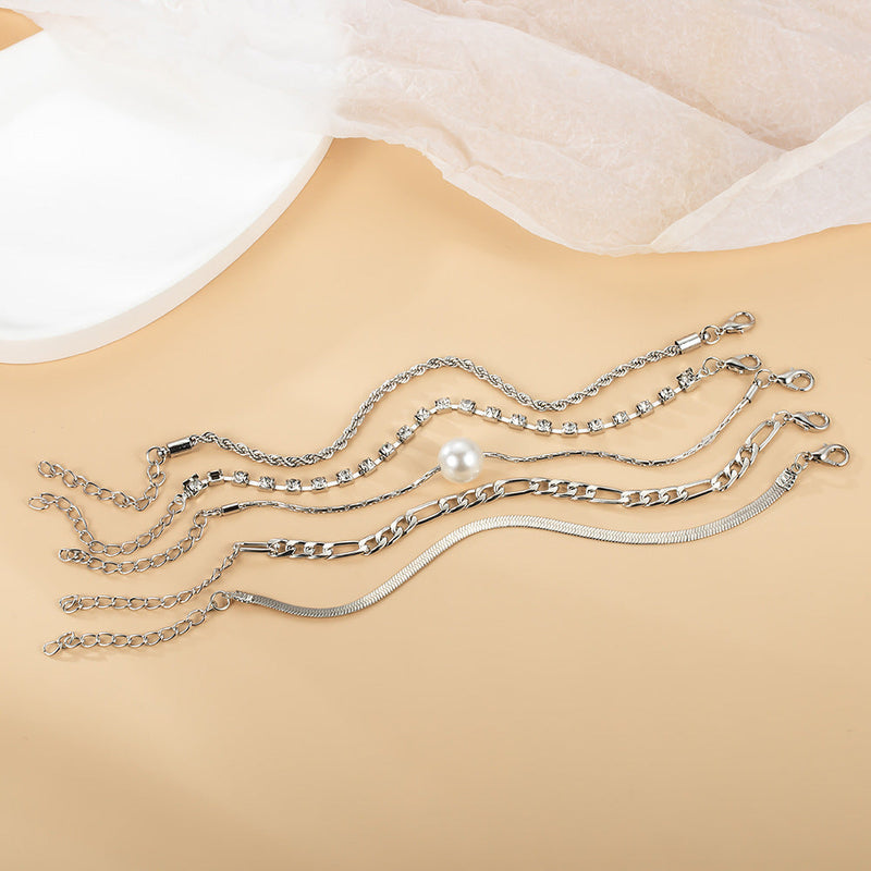 Multi-Layer Snake Bone Chain Bracelet Set