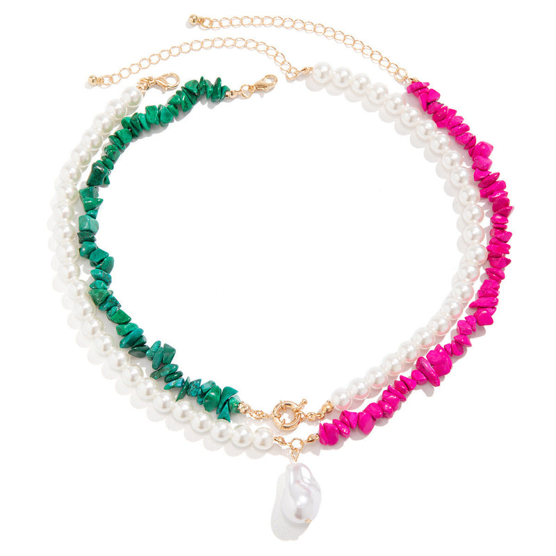 Vintage Multi-layer Beaded Chain Choker Necklaces