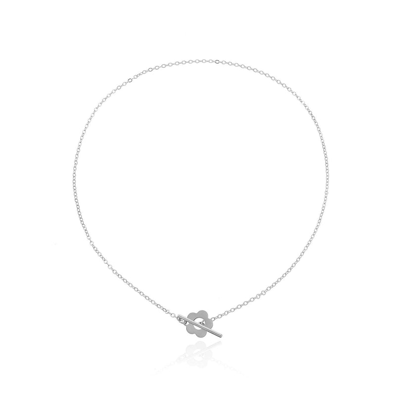 Chain Necklace Women Flower Lock Collar