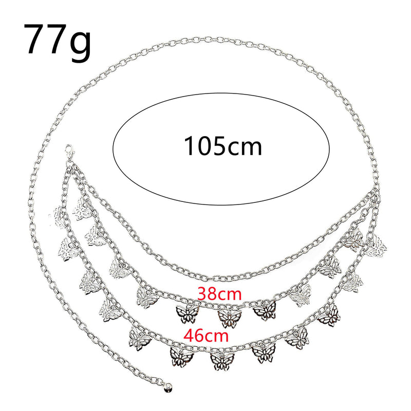 Retro Fashion Butterfly Pendant Multi-layer Trouser Chain