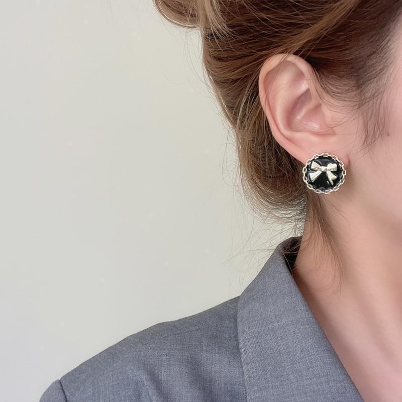 Enamel Bowknot Stud Earrings