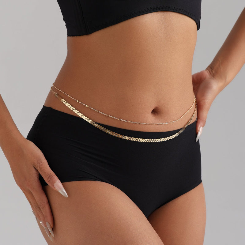 Sexy Body Waist Chain Jewelry Layered Metal Snake Bone Chain