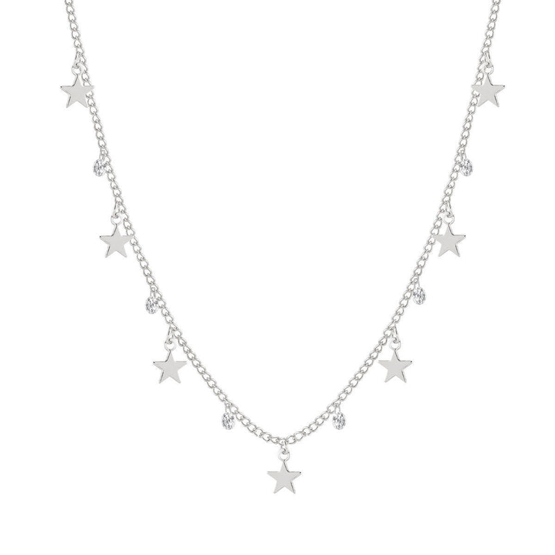 Multi Star Stone Charms Jewelry Necklace