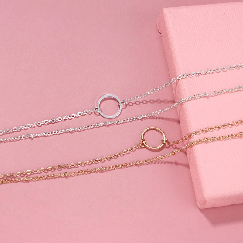 Two Layers Round Chain Bracelet