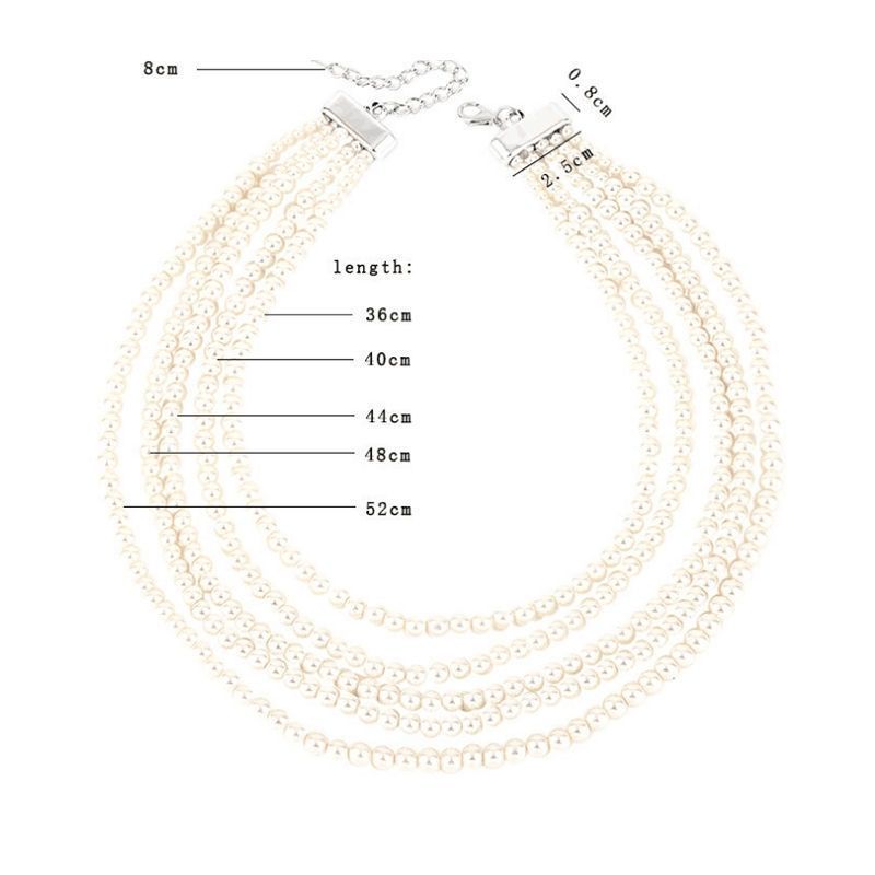 Fashion Pearl Layer Choker Necklace