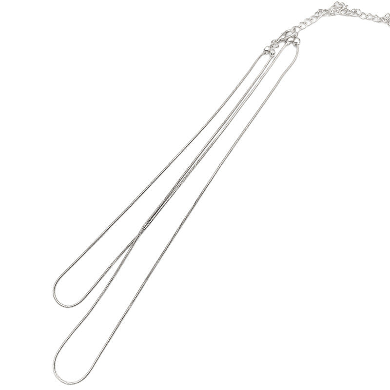 Double Layered Chain Necklace Women