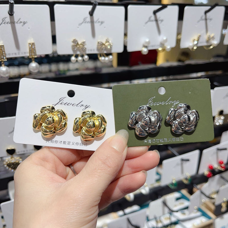 Retro Flower Statement Earrings