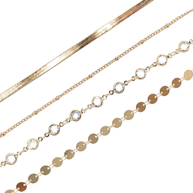 Paperclip Link Chain Bracelet Set