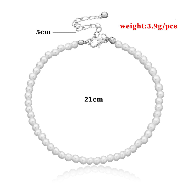 Pearl Chain Anklet Jewelry