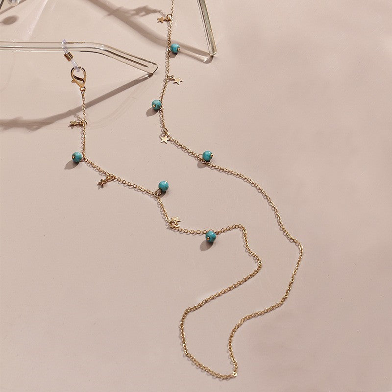 Natural Stone Turquoise Sunglass Chain