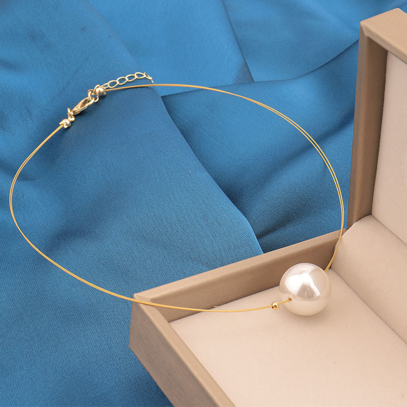 Pearls Round Pendant Necklace