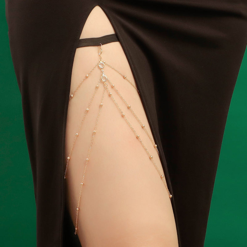 Sexy Beach Rhinestone Body Chain Thigh Chain