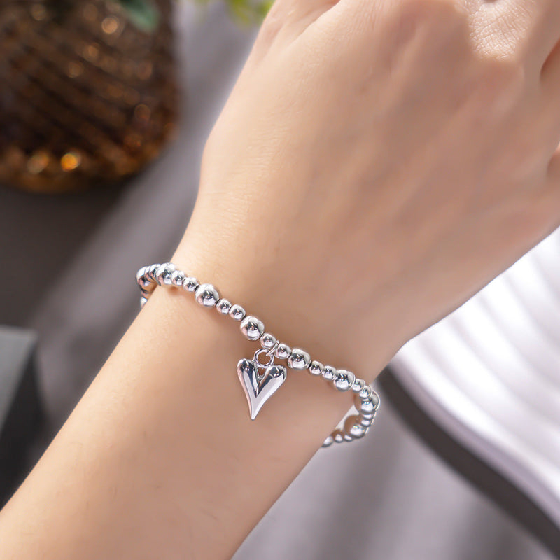 Heart Pendant Beaded Necklace