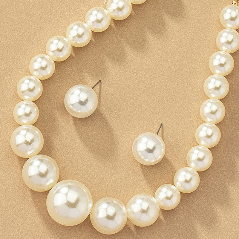 Vintage Pearl Wedding Bridal Jewelry Set