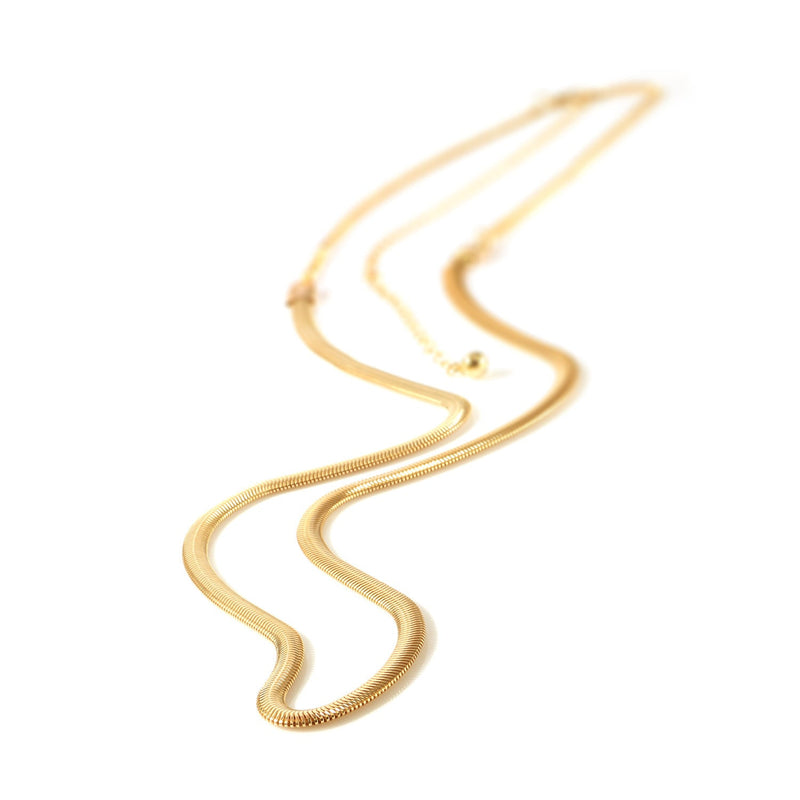 Choker Flat Snake Necklace Chain