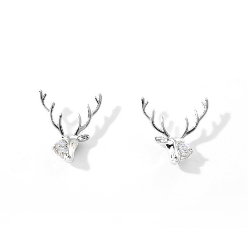 Christmas Rhinestone Elk Earring