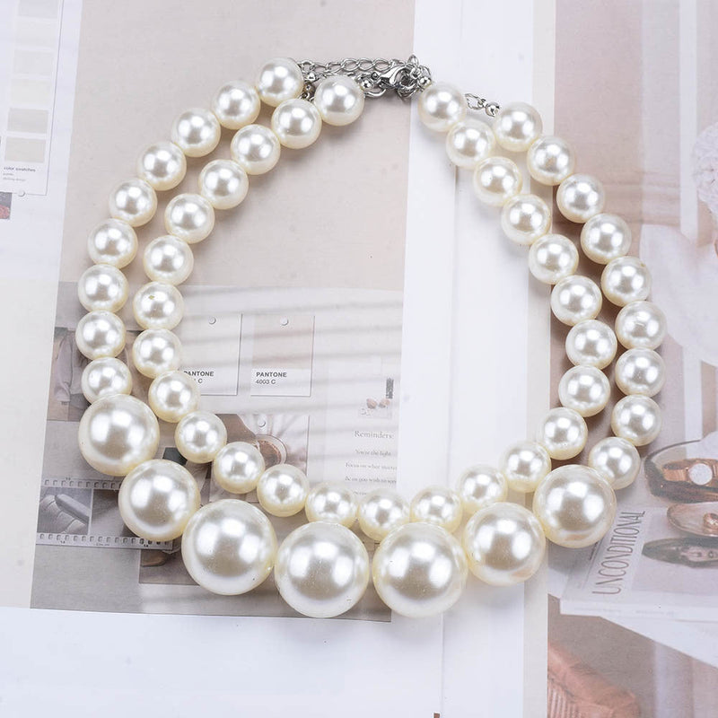 Exaggerated Large Jewelry Pearl Choker Chain