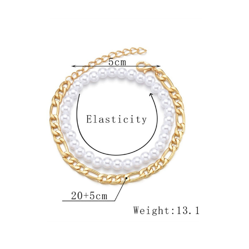 Fashion Charm Pearl Chain Bracelet