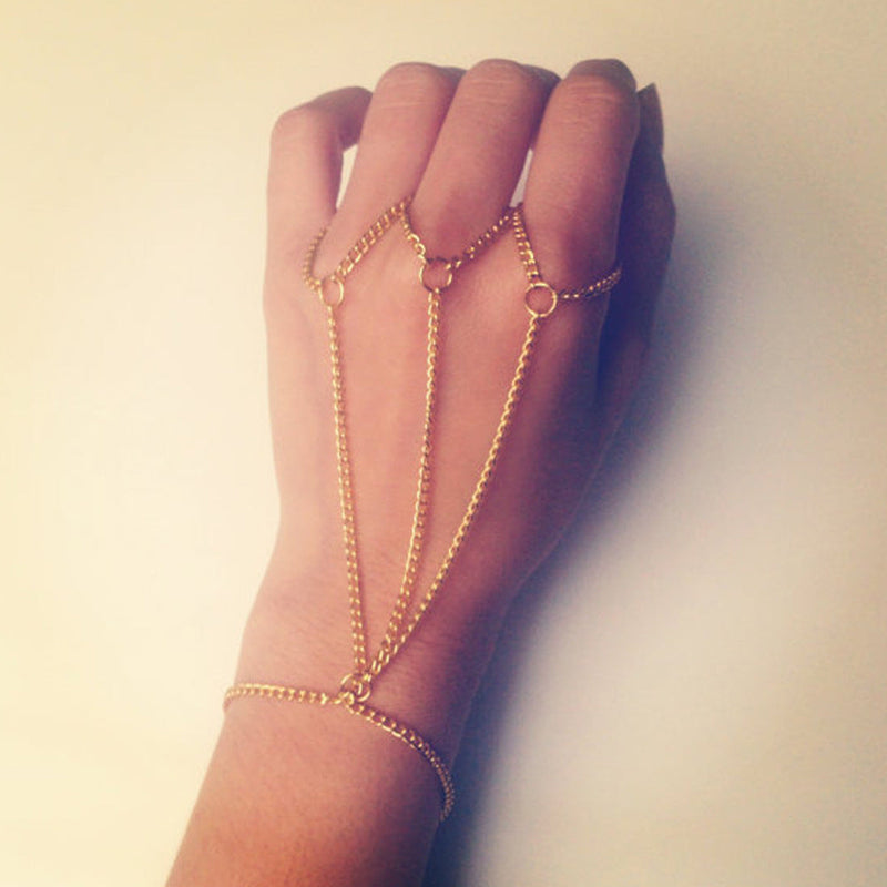 Bead Chain Bracelet Finger Chain