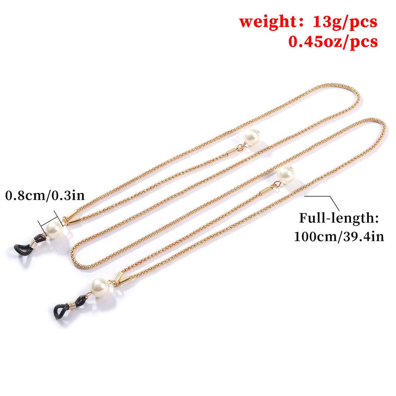 Pearl Sunglass Strap Eyeglass Cord Eyeglass Metal Chain