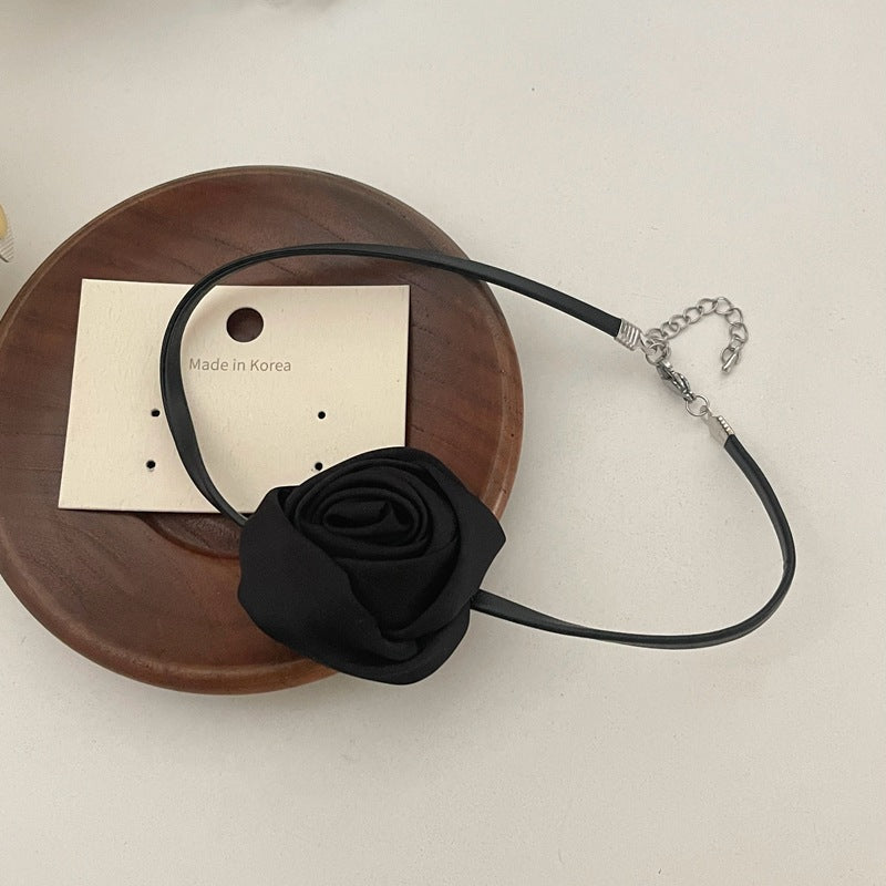 Rose Vintage Choker Big Flower Necklace