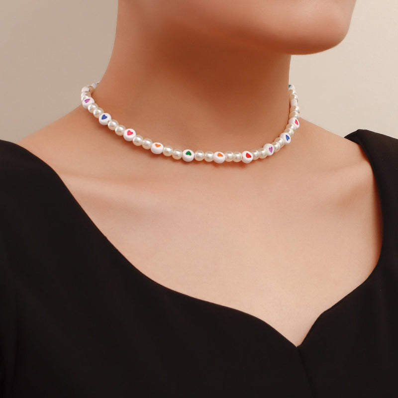 Bohemian Holiday Pearl Necklace Sweet Simple Pearl Star