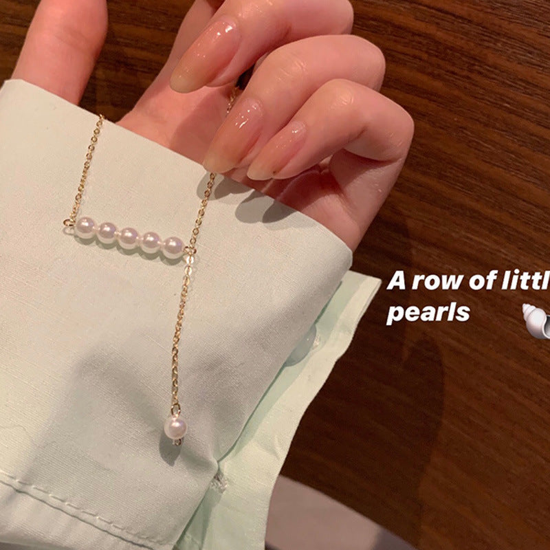 Tassel Pearl Necklace Female