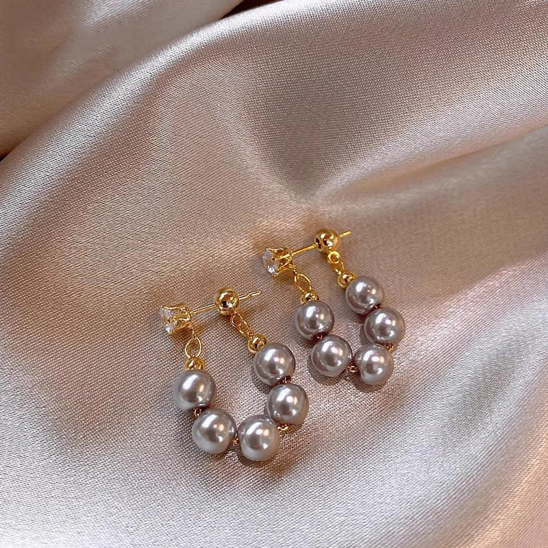 Pearl Beaded Stud Earrings