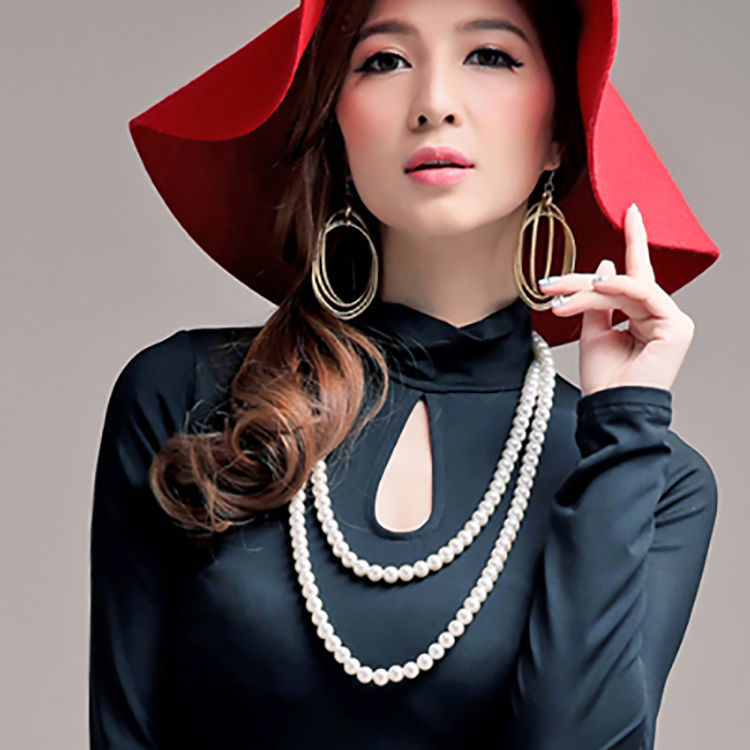 150cm Multi-layer Long Pearl Necklace for Women