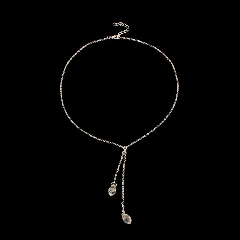 Long Sweater Crystal Fashion Necklace