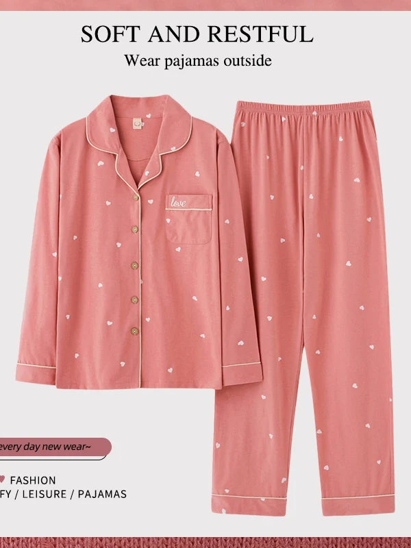 6XL Extra Large Size Women Pajamas Spring & Autumn Long Sleeve Pure Cotton 100.00kg