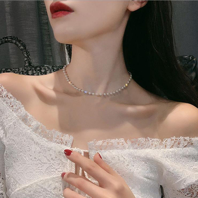 Plain Pearl Chain Necklace