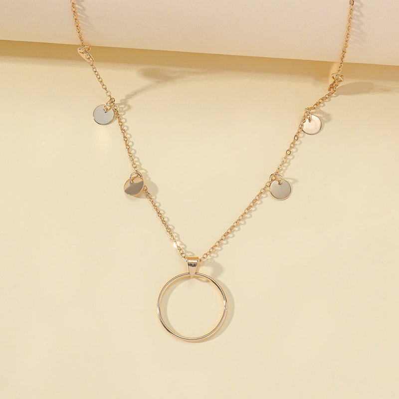 Simple Small Coin Pendant Necklace