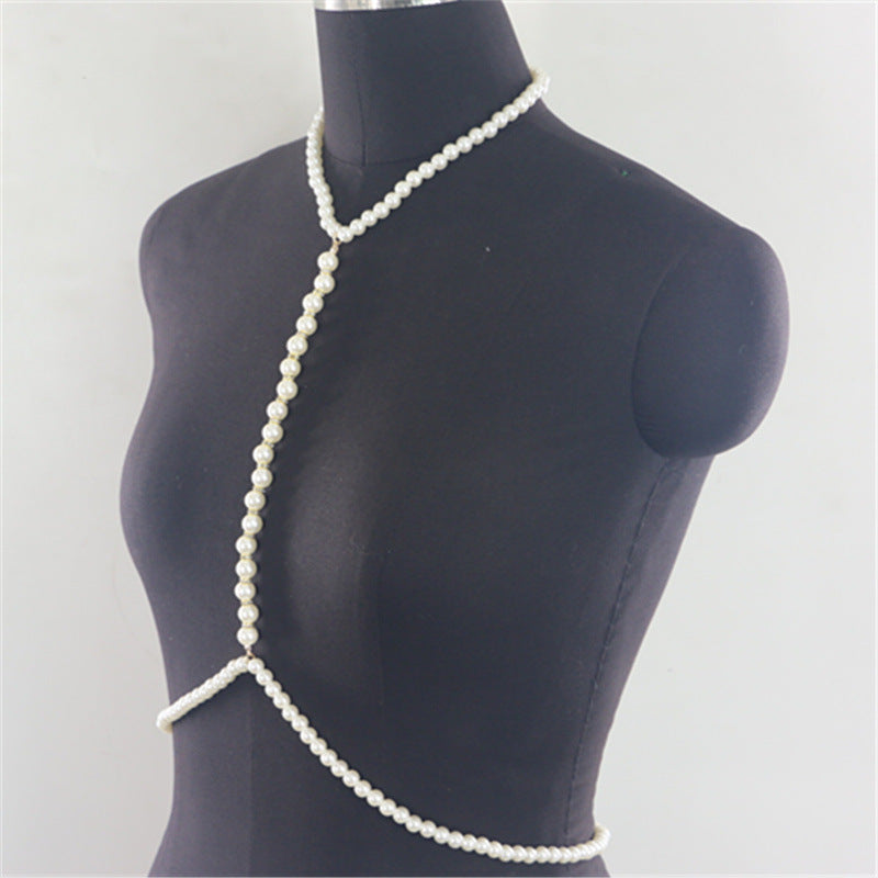 Women sexy pearl body Chain