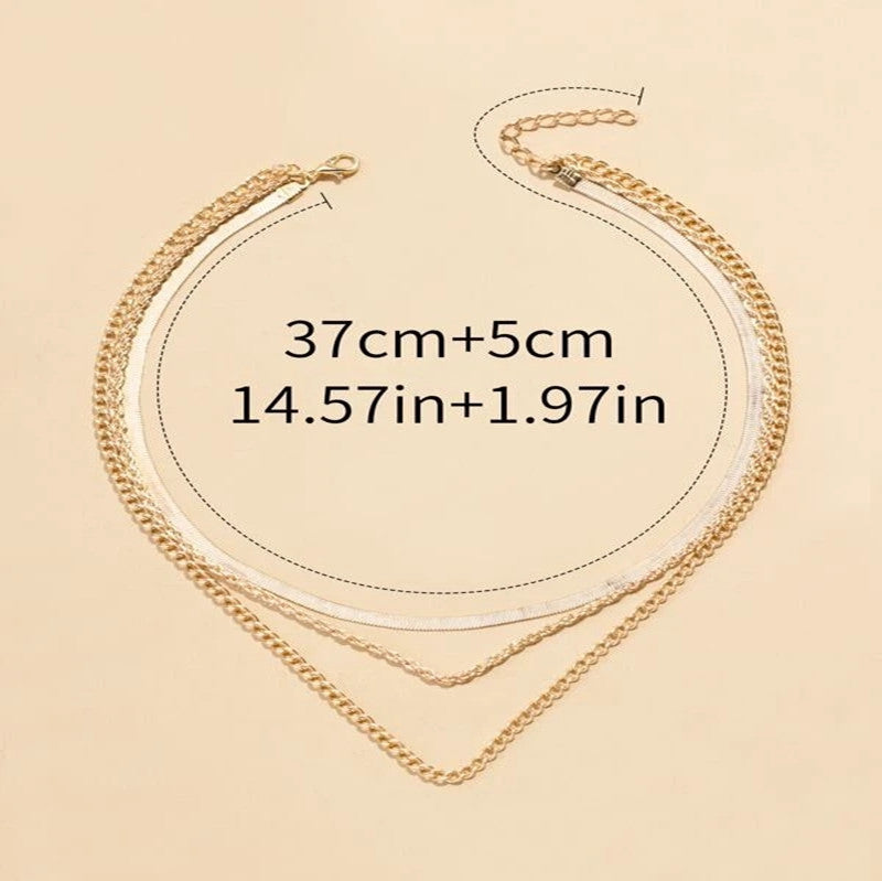 Vintage Twist Chain Necklace Multi-layer