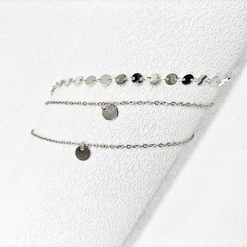 Coin Pendant Bamboo Chain Necklace