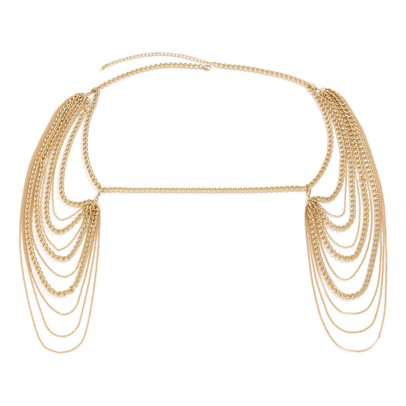 Sexy Multi-Layer Metal Tassel Shawl Nightclub Female Shoulder Chain Body Jewelry
